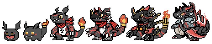 blackgrowmon, blackguilmon, blackmegalogrowmon, cyborg, digimon, digital_hazard, fire, gigimon