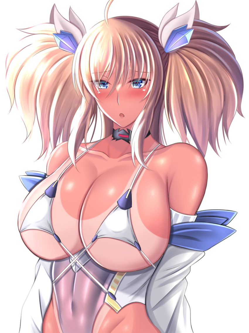 1girl, absurdres, blonde_hair, breasts, highleg, highleg_leotard, highres, huge_breasts