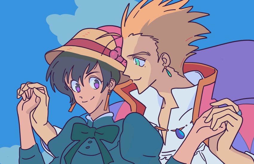 1boy, 1girl, absurdres, bad_id, bad_twitter_id, blonde_hair, cosplay, couple