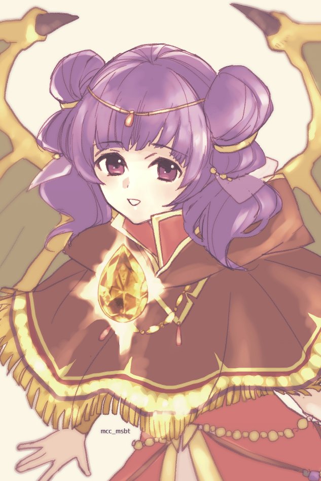 1girl, bead_necklace, beads, blunt_bangs, bracelet, brown_capelet, brown_coat, capelet