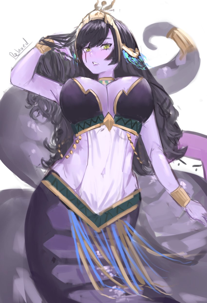 1girl, absurdres, black_bra, black_hair, blush, bra, bracer, breasts