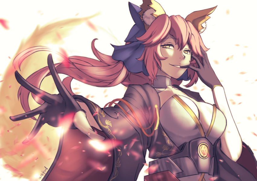 1girl, akagi_(azur_lane), akagi_(azur_lane)_(cosplay), animal_ear_fluff, animal_ears, ark_ford, azur_lane, breasts