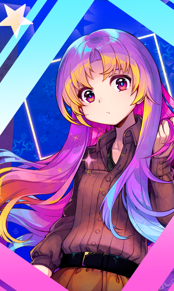 1other, alternate_costume, androgynous, anmita_(rarutos), belt, black_belt, brown_pants, brown_shirt