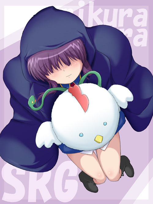 1girl, banpresto, bioroid_hei, bird, black_legwear, blush, body_blush, boots