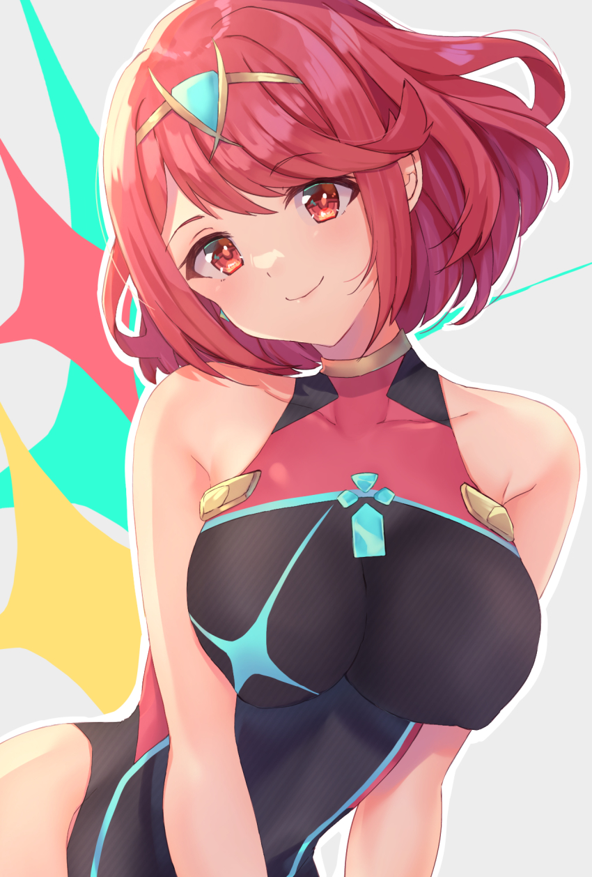 1girl, bare_shoulders, black_leotard, black_one-piece_swimsuit, breasts, chest_jewel, closed_mouth, collarbone