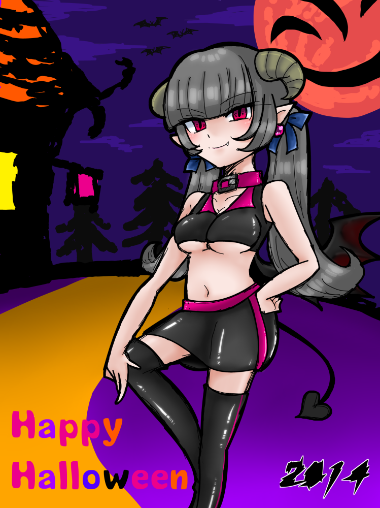 3gatu-usagi, black_jacket, black_skirt, boots, breasts, cleavage, collar, cropped_jacket