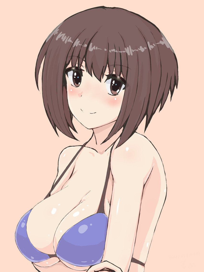 1girl, absurdres, alice_gear_aegis, bare_shoulders, bikini, bikini_top_only, blush, breasts