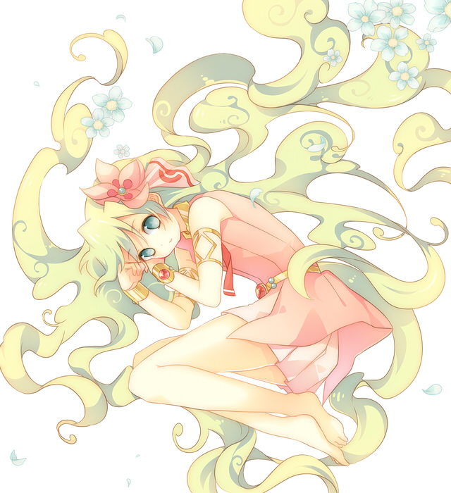 +_+, 00s, 1girl, bad_id, bad_pixiv_id, barefoot, cross-shaped_pupils, dress
