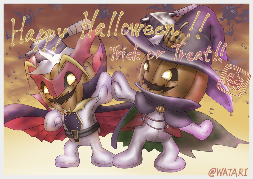 absurdres, axe, belt, cosplay, digimon, halloween, halloween_costume, hat