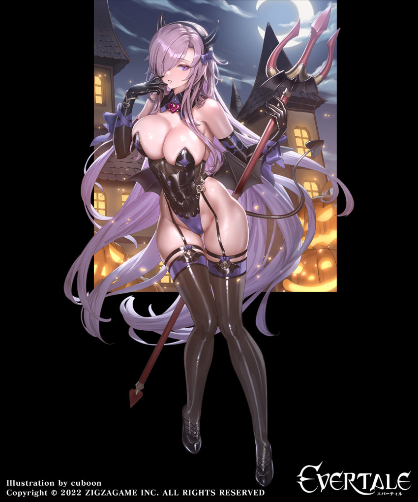 1girl, artist_name, bare_shoulders, breasts, cleavage, cloud, cloudy_sky, commentary_request