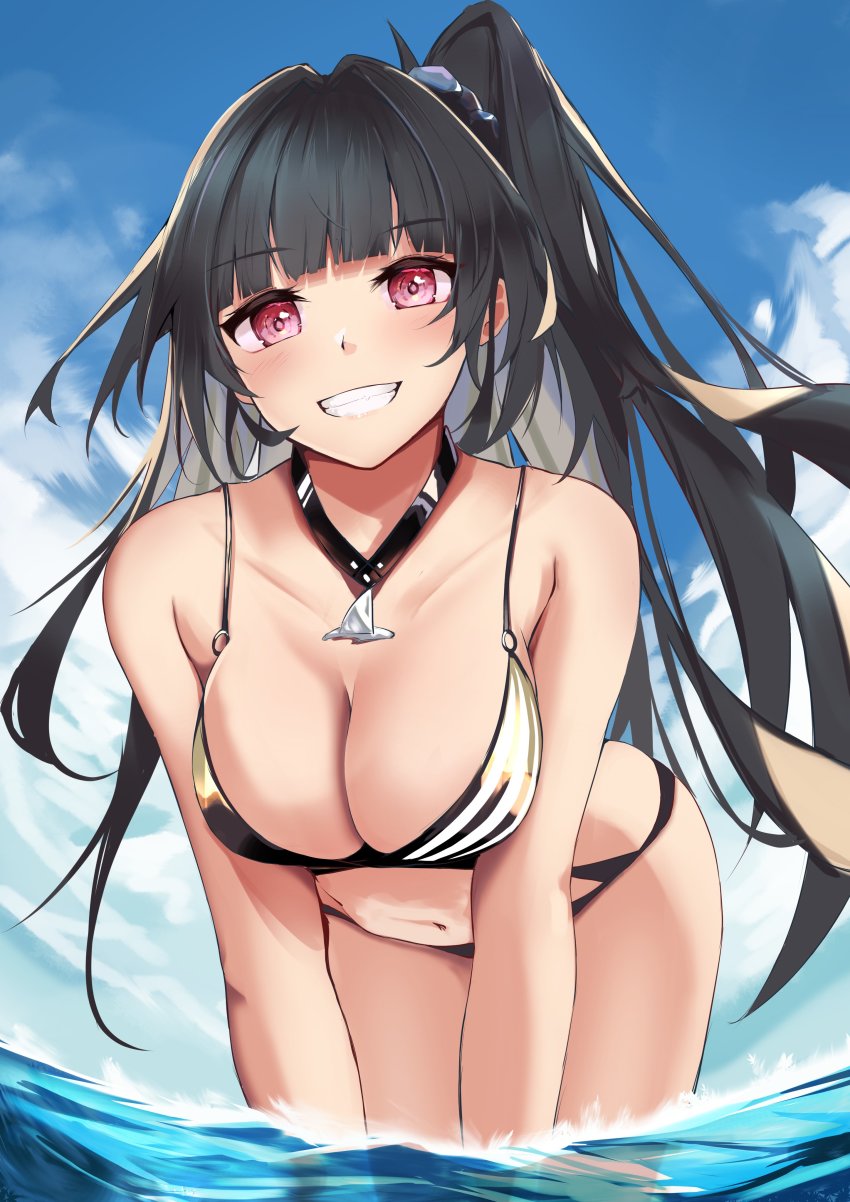 1girl, absurdres, aratake, architect_(girls'_frontline), architect_(nvw_model)_(girls'_frontline), architect_(type_nvw)_(girls'_frontline), bare_shoulders, bikini
