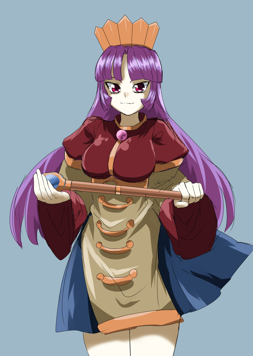 1girl, breasts, crown, highres, long_hair, medium_breasts, puchi_carat, purple_eyes