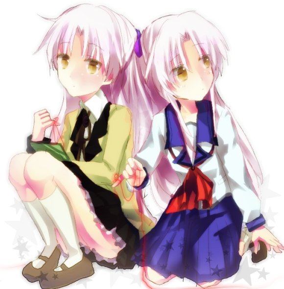 10s, alternate_costume, angel_beats!, blazer, dual_persona, jacket, long_hair, machimori