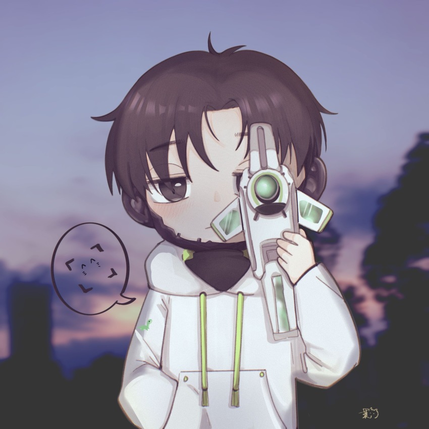 1boy, aged_down, alternate_costume, animification, apex_legends, black_eyes, black_hair, black_shirt
