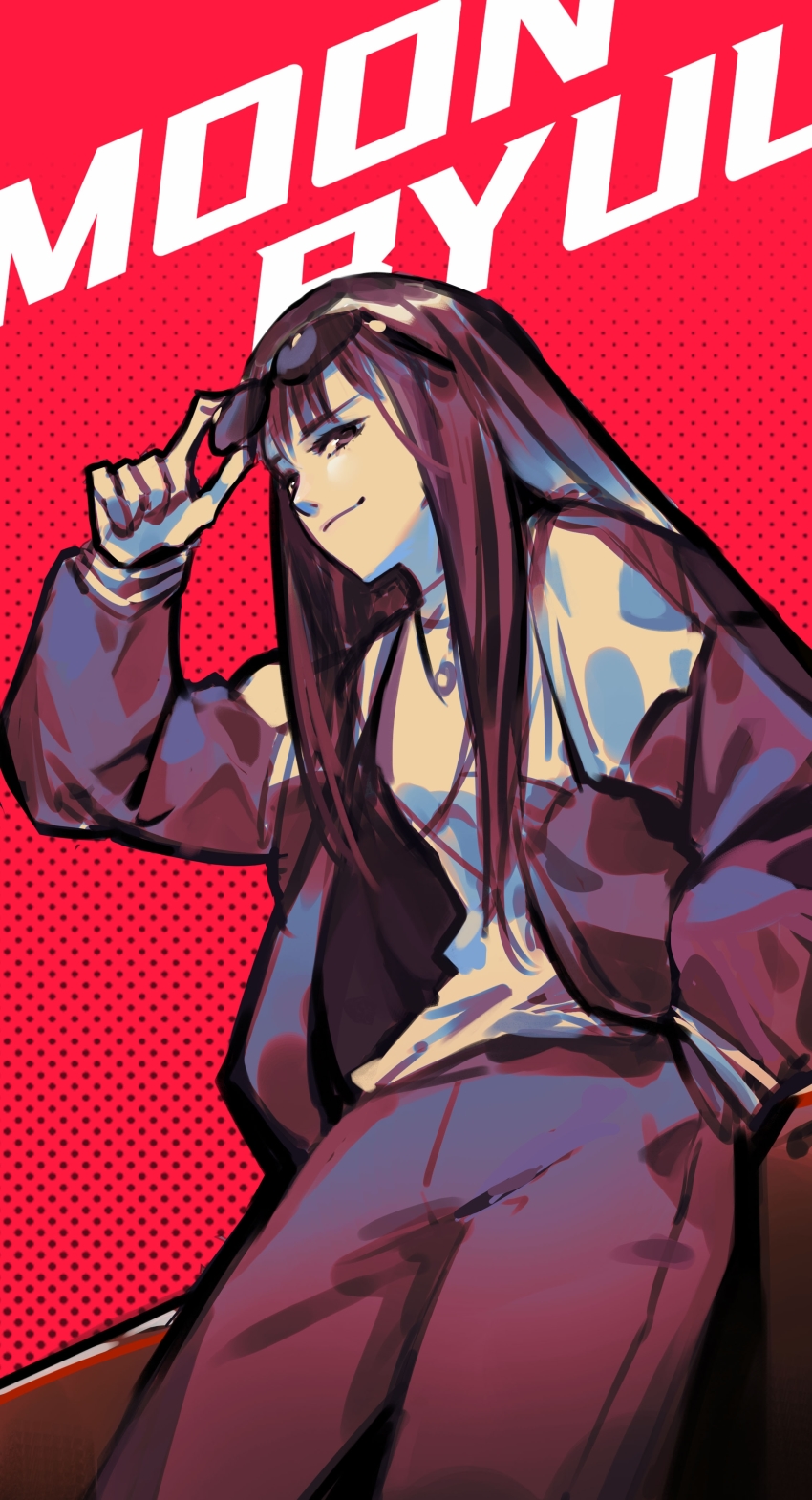 1girl, absurdres, akechi_(826988799), animification, black_eyes, black_hair, black_jacket, black_pants