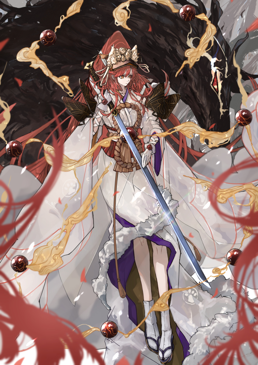 1girl, animal, breasts, dog, fate/grand_order, fate_(series), flower, hair_flower