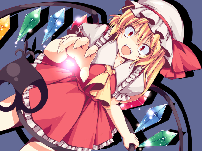 1girl, bad_id, bad_pixiv_id, blonde_hair, colorized, female_focus, flandre_scarlet, haruka_(aaasld)