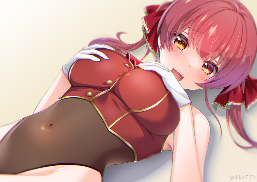 1girl, :d, bare_shoulders, black_leotard, blush, breasts, covered_navel, cropped_vest