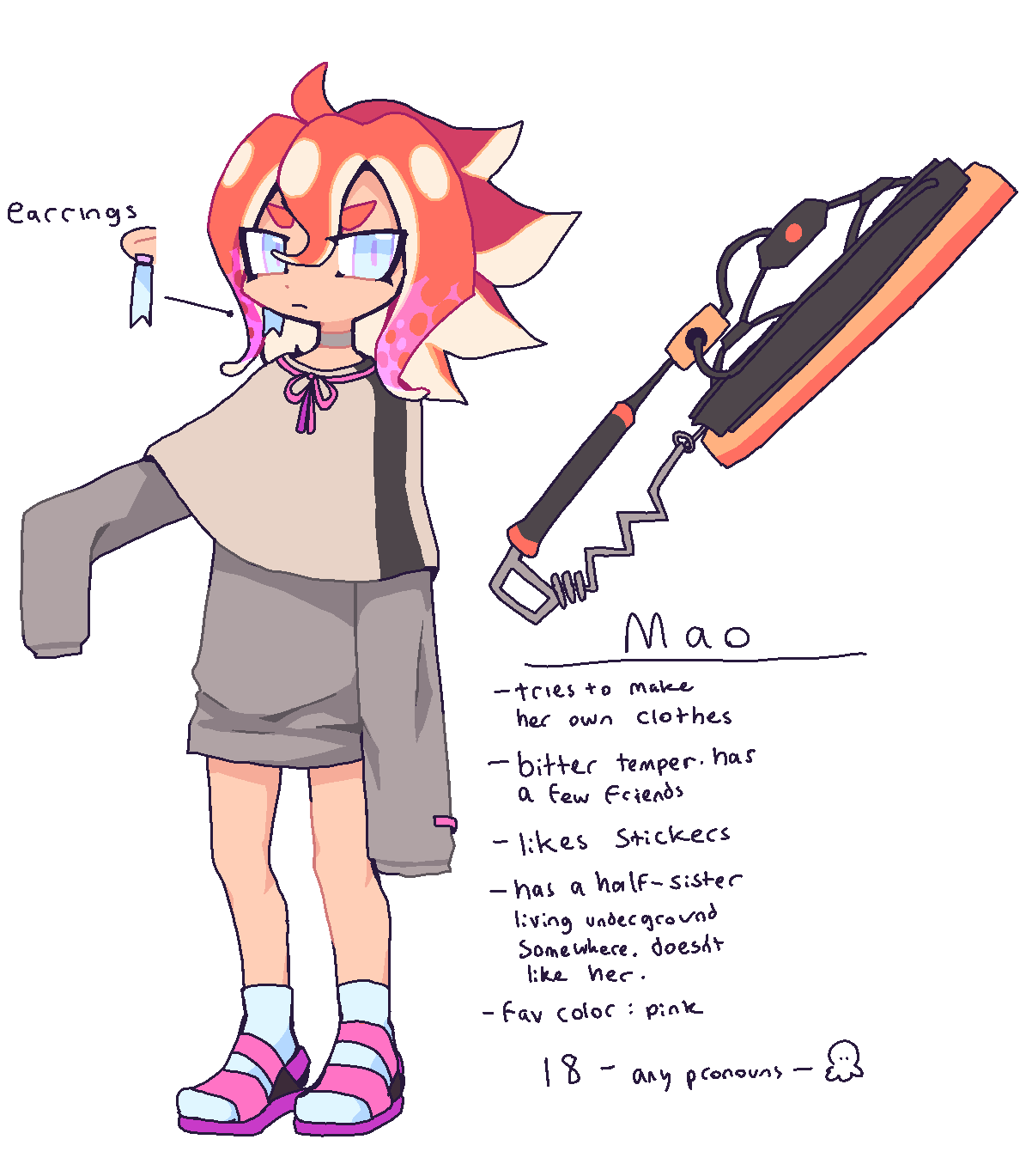 1girl, ahoge, arm_at_side, arm_up, blue_eyes, blue_socks, character_age, character_name