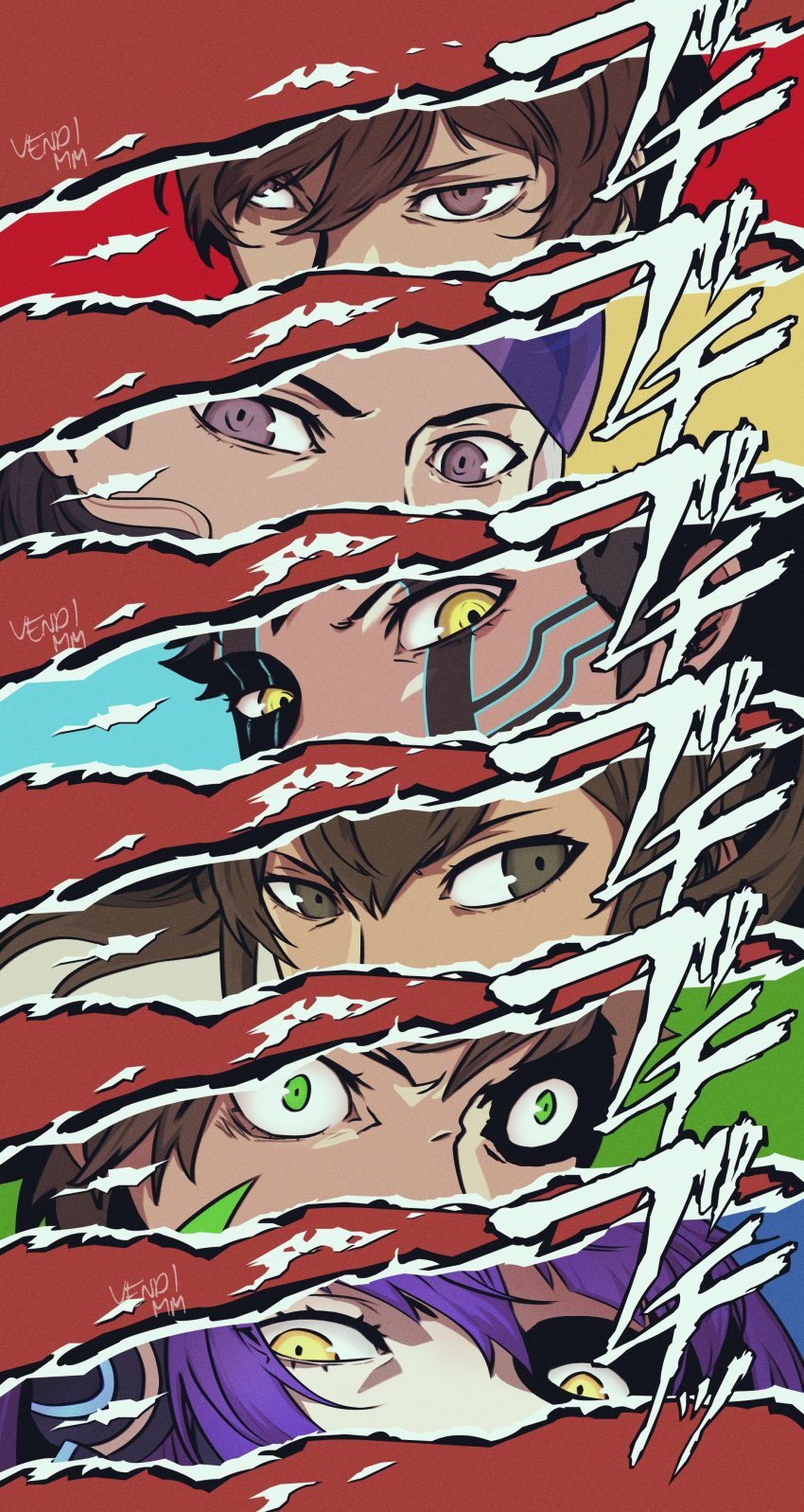 absurdres, androgynous, black_hair, crossover, demi-fiend, eyelashes, flynn_(megami_tensei), highres