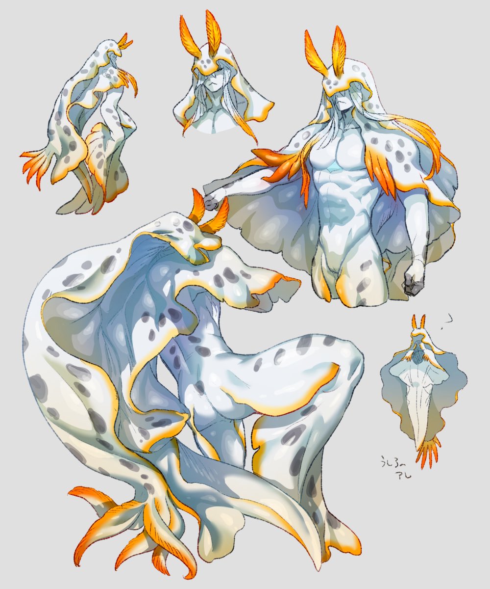 1boy, antennae, black_sclera, body_markings, closed_mouth, colored_sclera, colored_skin, colored_tips