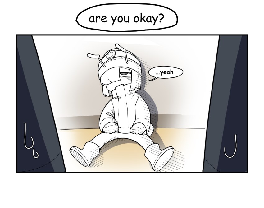 1girl, 4koma, ant_girl, antennae, arthropod_girl, boots, comic, english_text