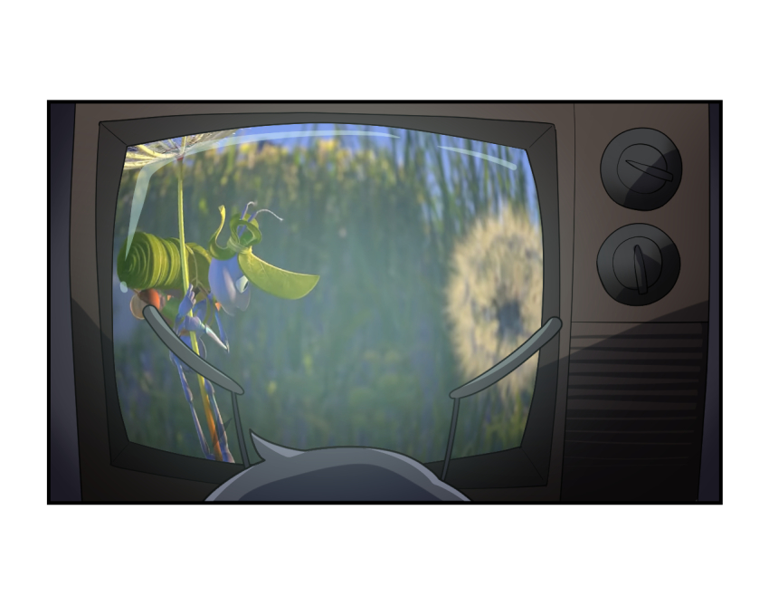 1girl, 4koma, a_bug's_life, activity_ant_(gomulgong), ant_girl, antennae, arthropod_girl, black_hair