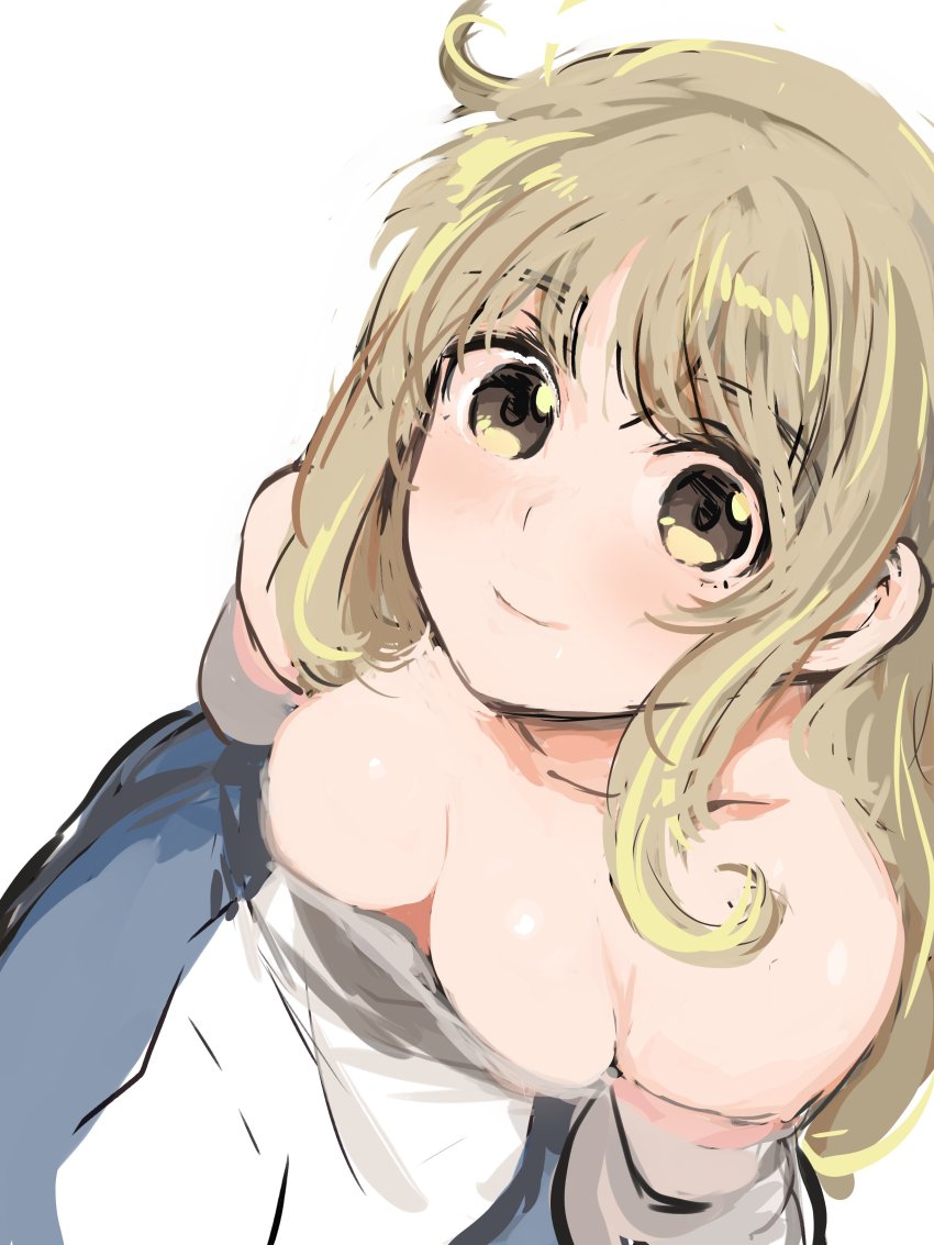 1girl, absurdres, arc_the_lad, arc_the_lad_ii, bare_shoulders, blonde_hair, breasts, brown_eyes