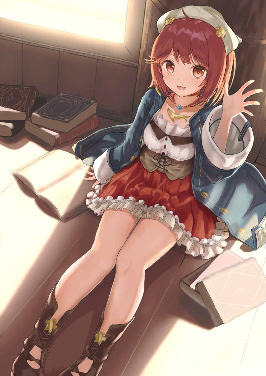 1girl, absurdres, atelier_(series), atelier_sophie, atyao-299, book, breasts, brown_eyes