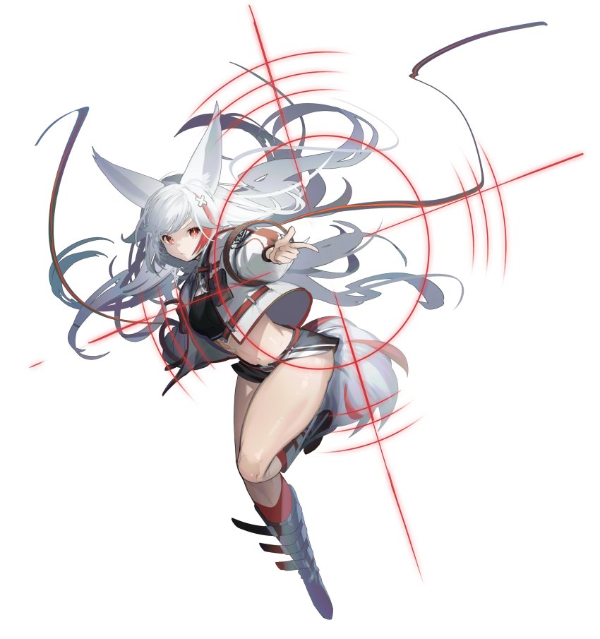 1girl, absurdres, animal_ear_fluff, animal_ears, belt, black_boots, black_shirt, black_shorts