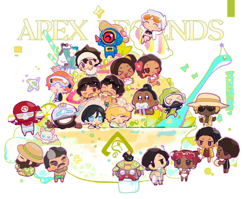 !, >_<, 1other, 6+boys, 6+girls, ^_^, absurdres, android