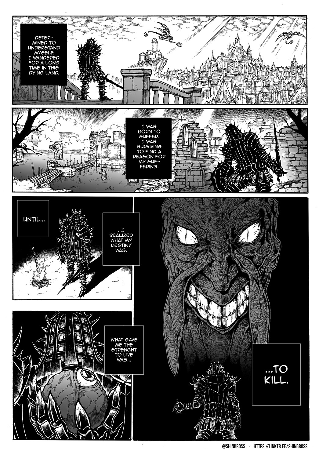 armor, bonfire, bonfire_(dark_souls), bridge, comic, dark_souls_(series), dark_souls_i, darkstalker_kaathe