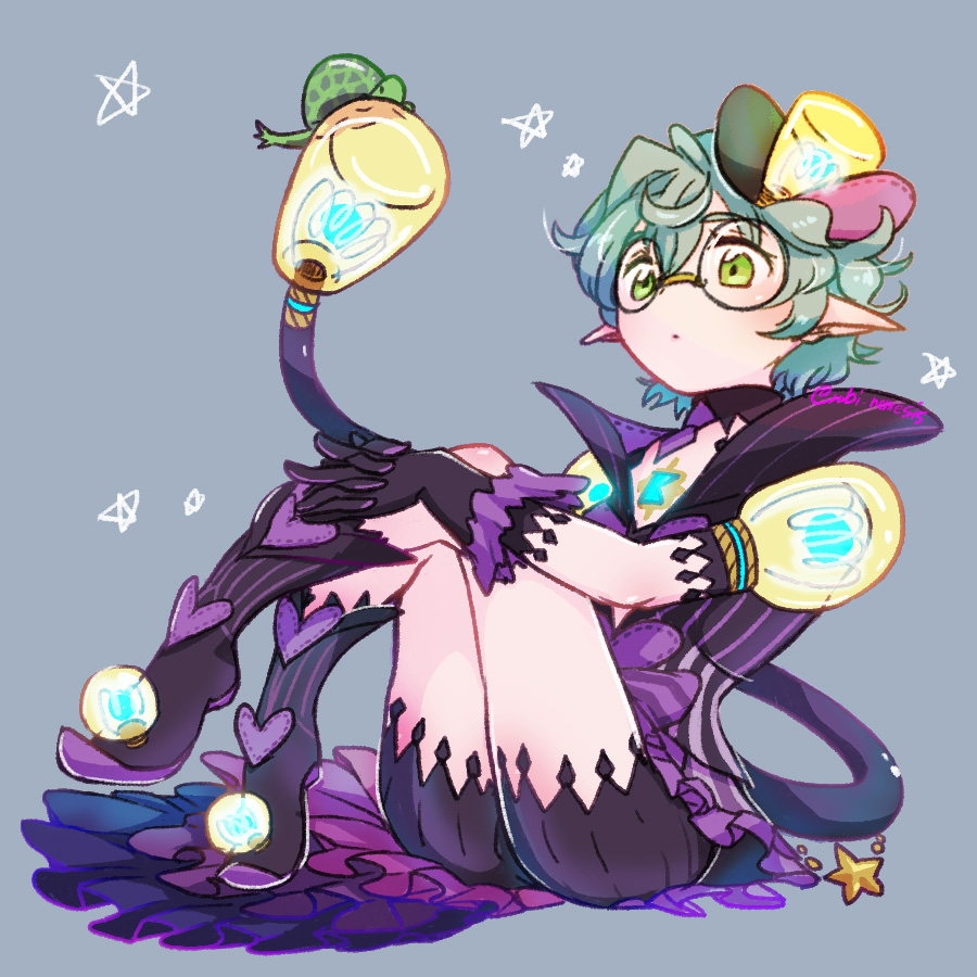 1girl, boots, chest_jewel, closed_mouth, full_body, glasses, gloves, green_eyes