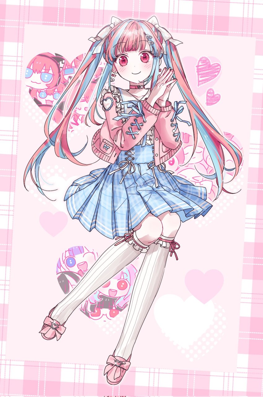 1girl, asahi_rokka, bang_dream!, bang_dream!_girls_band_party!, blue_dress, blue_hair, bow, choker