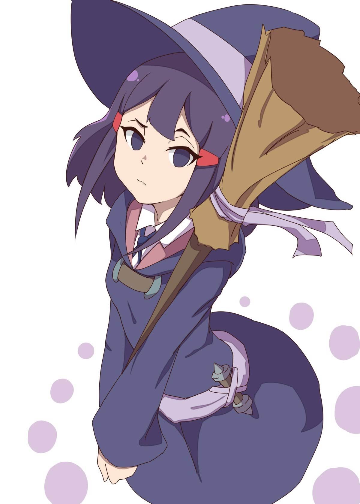 avery_(little_witch_academia), broom, hat, highres, little_witch_academia, tagme, trigger_(company), witch_hat