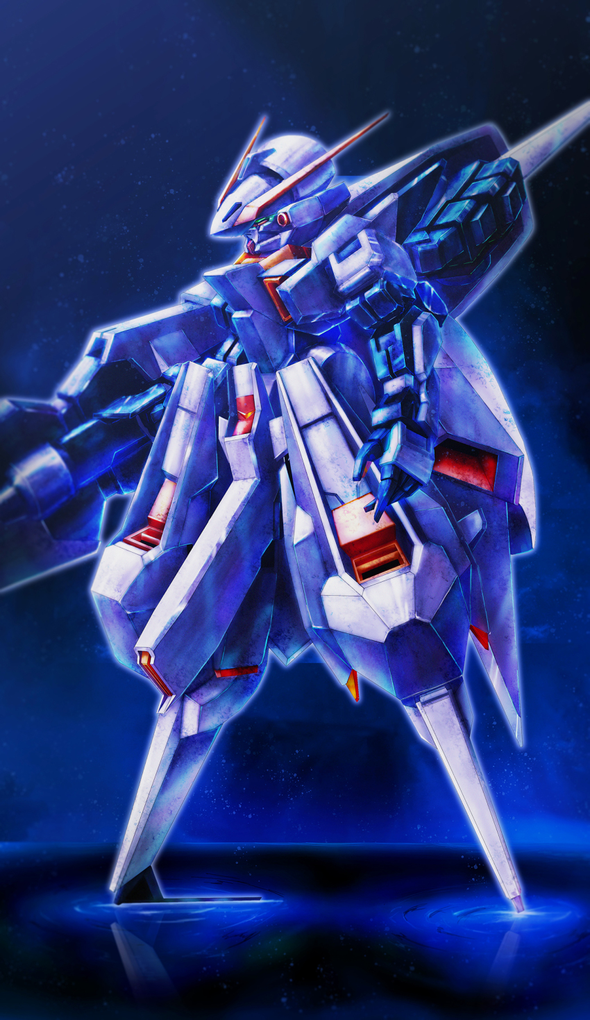 absurdres, advance_of_zeta, from_side, green_eyes, gun, gundam, highres, holding