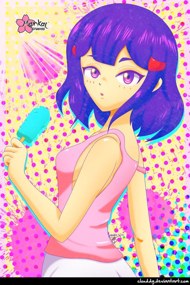 avery_(little_witch_academia), food, little_witch_academia, popsicle, trigger_(company)