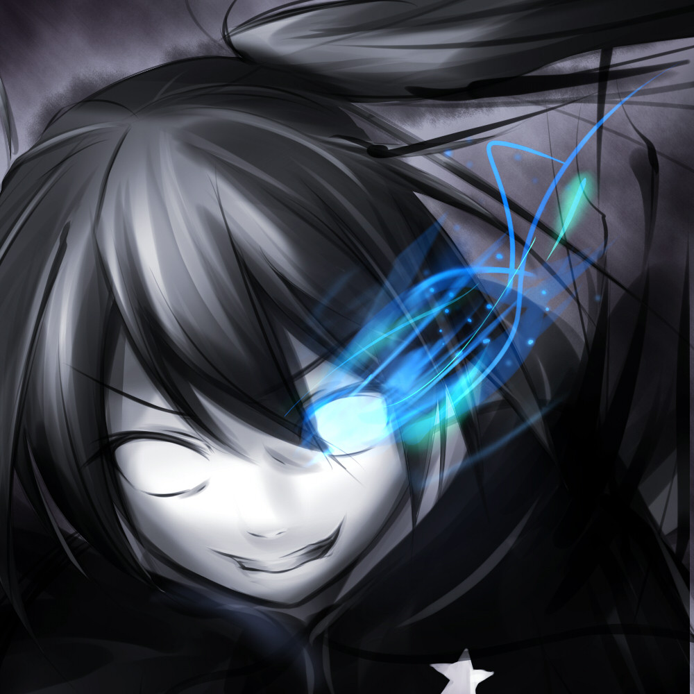 10s, 1girl, bad_id, bad_pixiv_id, black_rock_shooter, black_rock_shooter_(character), female_focus, glowing