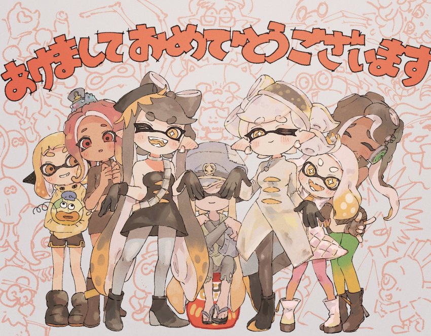 >_o, 6+boys, 6+girls, :d, ;), ;d, ^_^, agent_3_(splatoon)