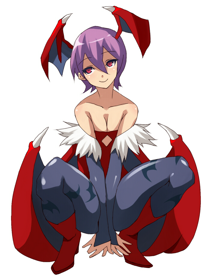 1girl, animal_print, bad_id, bad_pixiv_id, bare_shoulders, bat_print, bat_wings, breasts