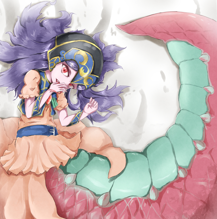 highres, lamia, monster_girl, reptilianne_lamia, snake, snake_girl, snake_tail, tail
