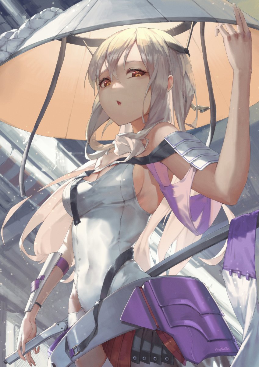 1girl, absurdres, arupaoka, breasts, commentary, cowboy_shot, english_commentary, from_below