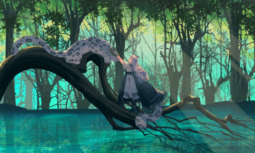 1girl, animal_ear_fluff, animal_ears, arknights, black_boots, black_cloak, boots, cloak