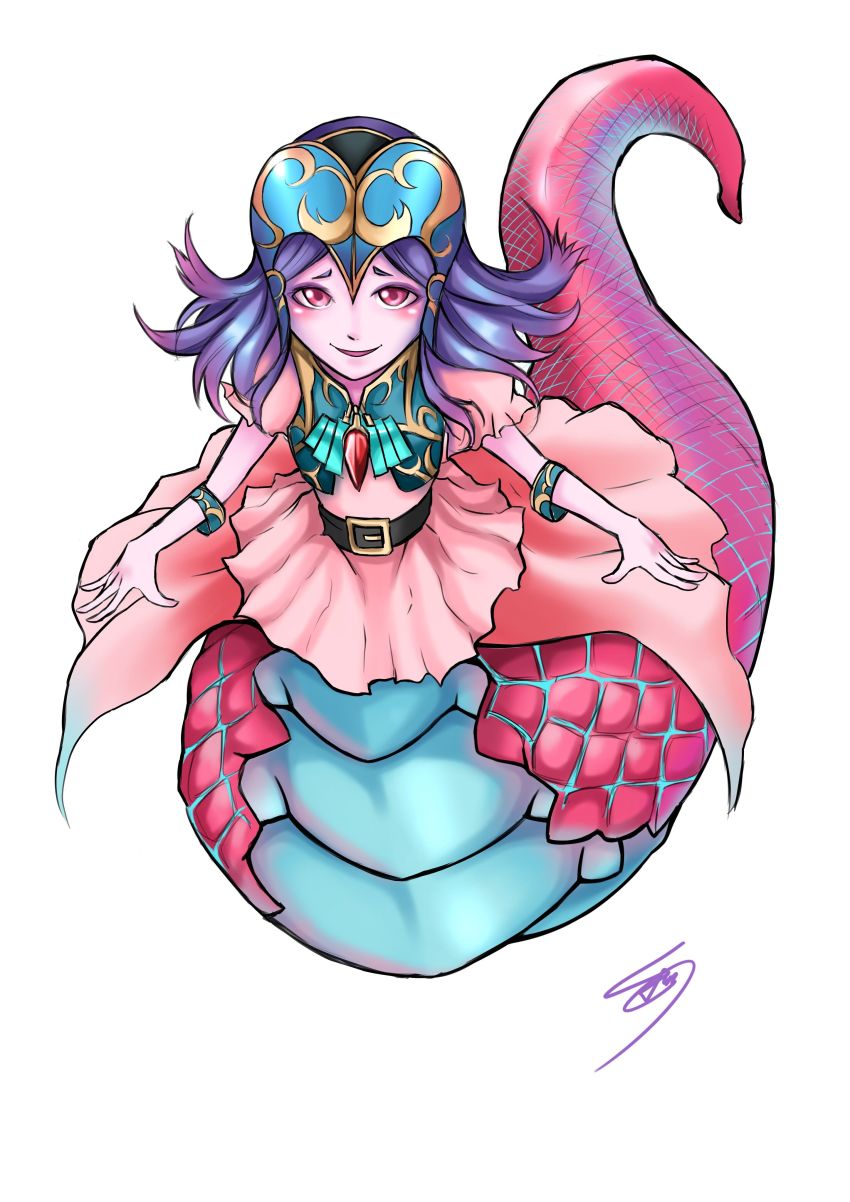 1girl, absurdres, female_focus, highres, lamia, looking_at_viewer, monster_girl, reptilianne_lamia