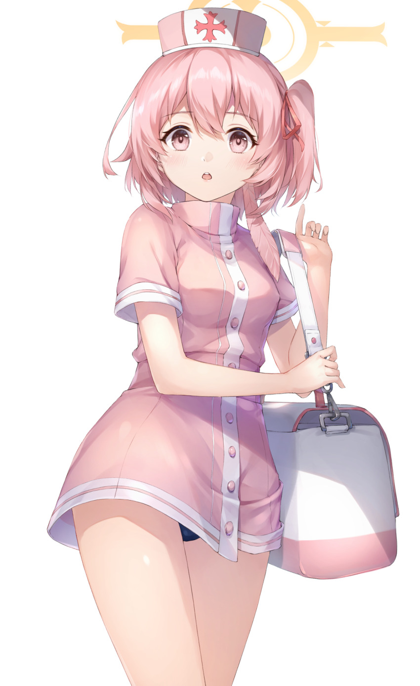 1girl, alternate_costume, bag, beret, black_panties, blue_archive, breasts, coffee_tart