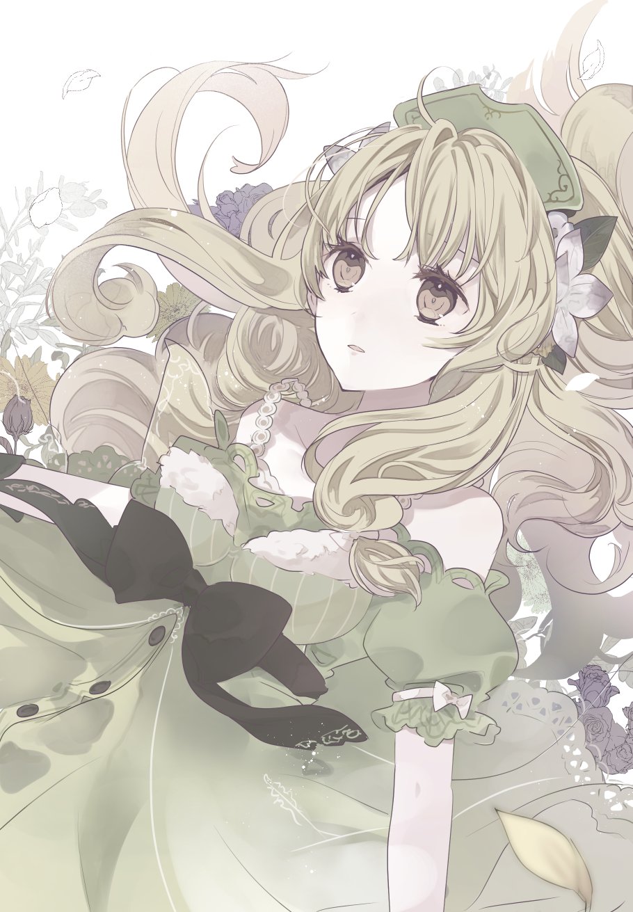 1girl, atelier_(series), atelier_ayesha, ayesha_altugle, blonde_hair, bow, brown_eyes, dress