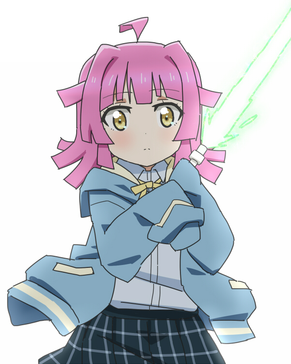 1girl, ahoge, artist_request, female_focus, jacket, light_saber, long_hair, love_live!