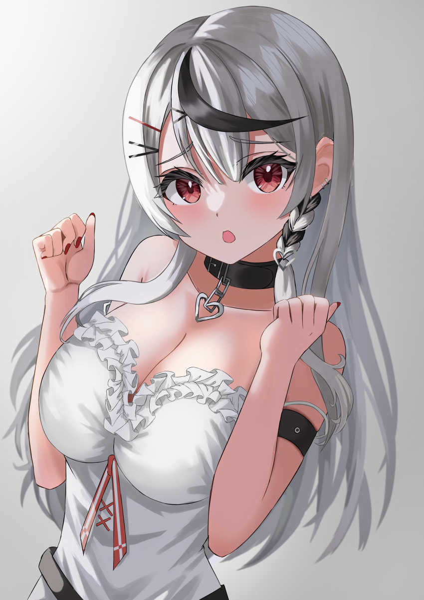 1girl, absurdres, bare_shoulders, breasts, highres, hololive, kagaya_523, large_breasts