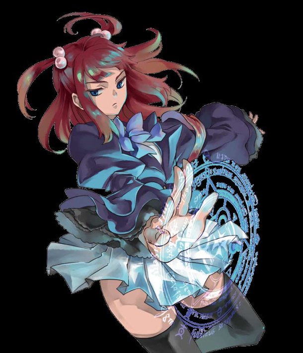 magic_circle, red_hair, souichirou, umineko_no_naku_koro_ni, ushiromiya_ange