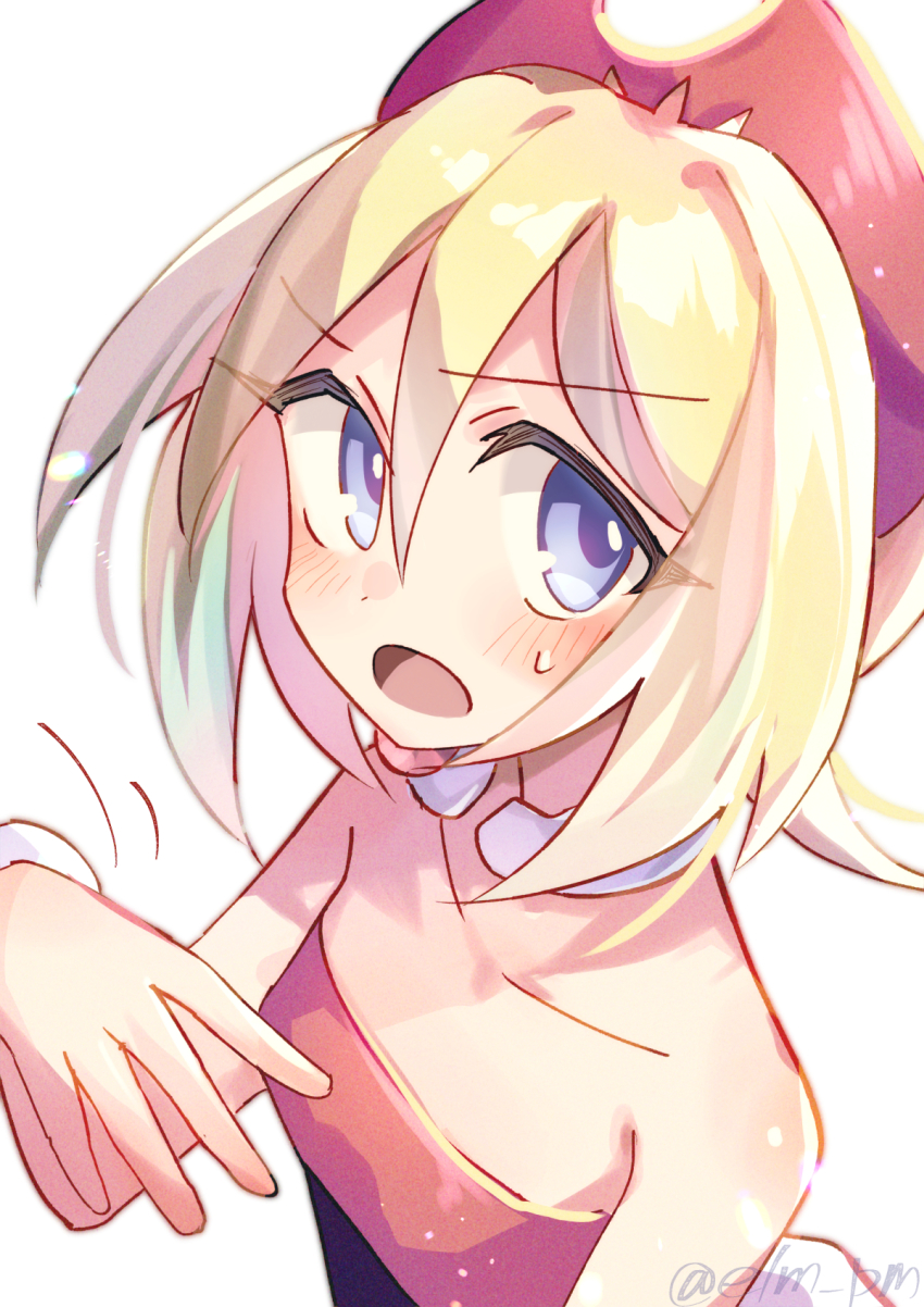 1girl, blonde_hair, blue_eyes, flat_chest, hairband, highres, irida_(pokemon), jewelry